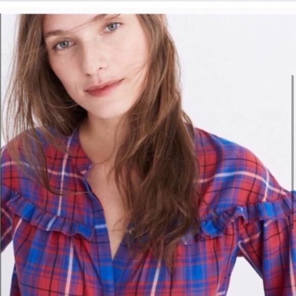 Madewell Plaid Button Down Top Size Medium - Picture 2 of 8